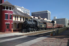 Old steam locomotive in Orlando, Florida, USA