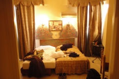 Hotel room at the Grand Hotel Tazi in Marrakech, Morocco