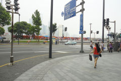 A street scene in Shanghai, China