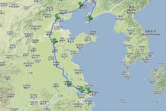 Travel route in China 2012