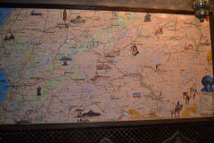 An excellent map of southern Morocco in a riad in Marrakech