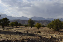 Landscape at the Tizi-n-Test pass between Marrakech and Taroudannt in Morocco