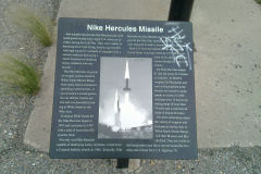 Nike Hercules Missile sign at a rest stop near White Sands Missile Range, New Mexico, USA