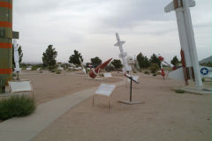 Different rockets at the White Sands Missile Range, New Mexico, USA