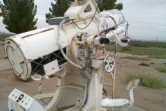 An old telescope to follow rocket lauches at the White Sands Missile Range, New Mexico, USA