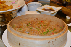 Real chinese food in a restaurant in Suzhou, China