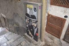 Street art in Taormina, Sicily, Italy