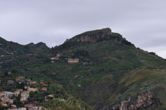 View of the mountains around Taormina, Sicily, Italy