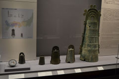 Ancient bells inside the Tokyo Museum, Tokyo, Japan