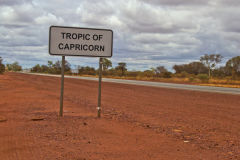 The Tropic of Capricorn on the road between Newman and Meekatharra