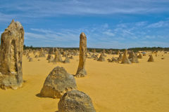 Landscape in the Pinnacles National Park, Western Australia