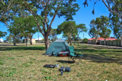 Nealy empty campsite in Carnarvon, Western Australia