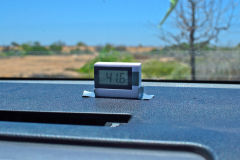 42 °C in the car in Carnarvon, Western Australia