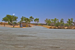 Rest area at the Minilya Bridge Roadhouse north of Carnarvon, Western Australia