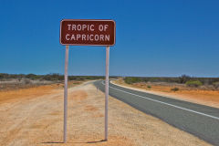 The Tropic of Capricorn just before Coral Bay, Western Australia
