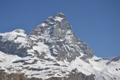 The Matterhorn from the Italian side in Breuil Cervinia in the Aosta Valley, Italy