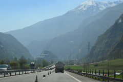 Leaving the Aosta Valley in direction Cinque Terre, Italy