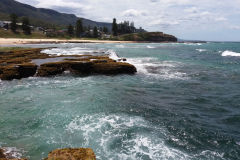 Rock formations  at a beach somewhere north of Wollongong, Australia
