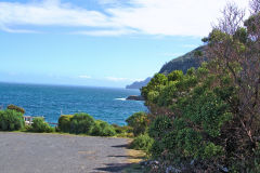 View from Maingon Bay Lookout on Tasman Peninsula Tasmania.