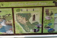 Map in Litchfield National Park Northern Territory Australia