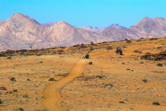 Dirt road  at Valley of a Thousand Hills Campsite in Namibia