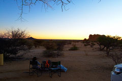 Spitzkoppe camp site in the evening