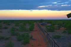 Fence of the Oliphantus Camp in Etosha National Park Namibia