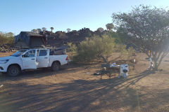 First real outdoor camp site at Mesosaurus Fossils camp site near Keetmanshoop Namibia