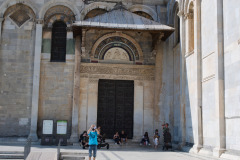Door of the Pisa cathedral in Pisa, Italy