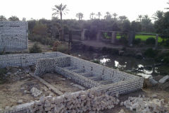 Landscape at the edge of the railway line between Al Faiyum and Al Wasta in Egypt.