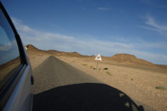 Desert Landscape on the road between Ouarzazate and Mhamid in Morocco