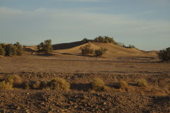 Desert Landscape on the road between Ouarzazate and Mhamid in Morocco