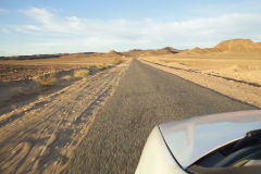 Desert Landscape on the road between Ouarzazate and Mhamid in Morocco