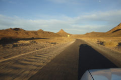 Desert Landscape on the road between Ouarzazate and Mhamid in Morocco