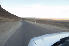 Desert Landscape on the road between Ouarzazate and Mhamid in Morocco