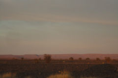 Desert Landscape on the road between Ouarzazate and Mhamid in Morocco