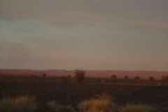 Desert Landscape on the road between Ouarzazate and Mhamid in Morocco