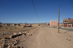 Sahara desert landscape between Zagora and Merzouga in Morocco