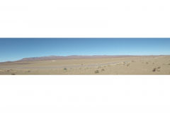 Sahara desert landscape between Zagora and Merzouga in Morocco