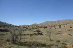 Landscape in the Anti Atlas on the way from Tafraoute to Taroudannt in Morocco.