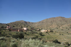 Landscape in the Anti Atlas on the way from Tafraoute to Taroudannt in Morocco.