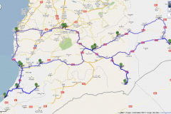 Travel route in Marocco 2011