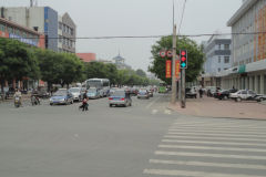 A street scene in Xingcheng, Liaoning, China