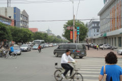 A street scene in Xingcheng, Liaoning, China