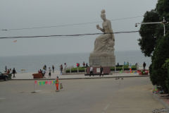 A figure at the beach of Xingcheng, Liaoning, China