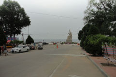 A figure at the beach of Xingcheng, Liaoning, China