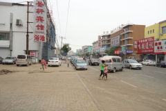 A street scene in Xingcheng, Liaoning, China