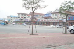 A street scene in Xingcheng, Liaoning, China