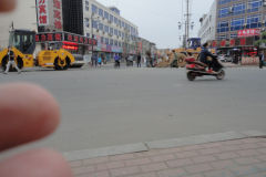 A street scene in Xingcheng, Liaoning, China