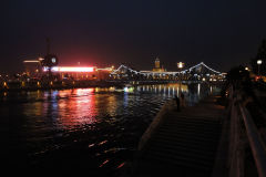 City centre at night in Tianjin, China